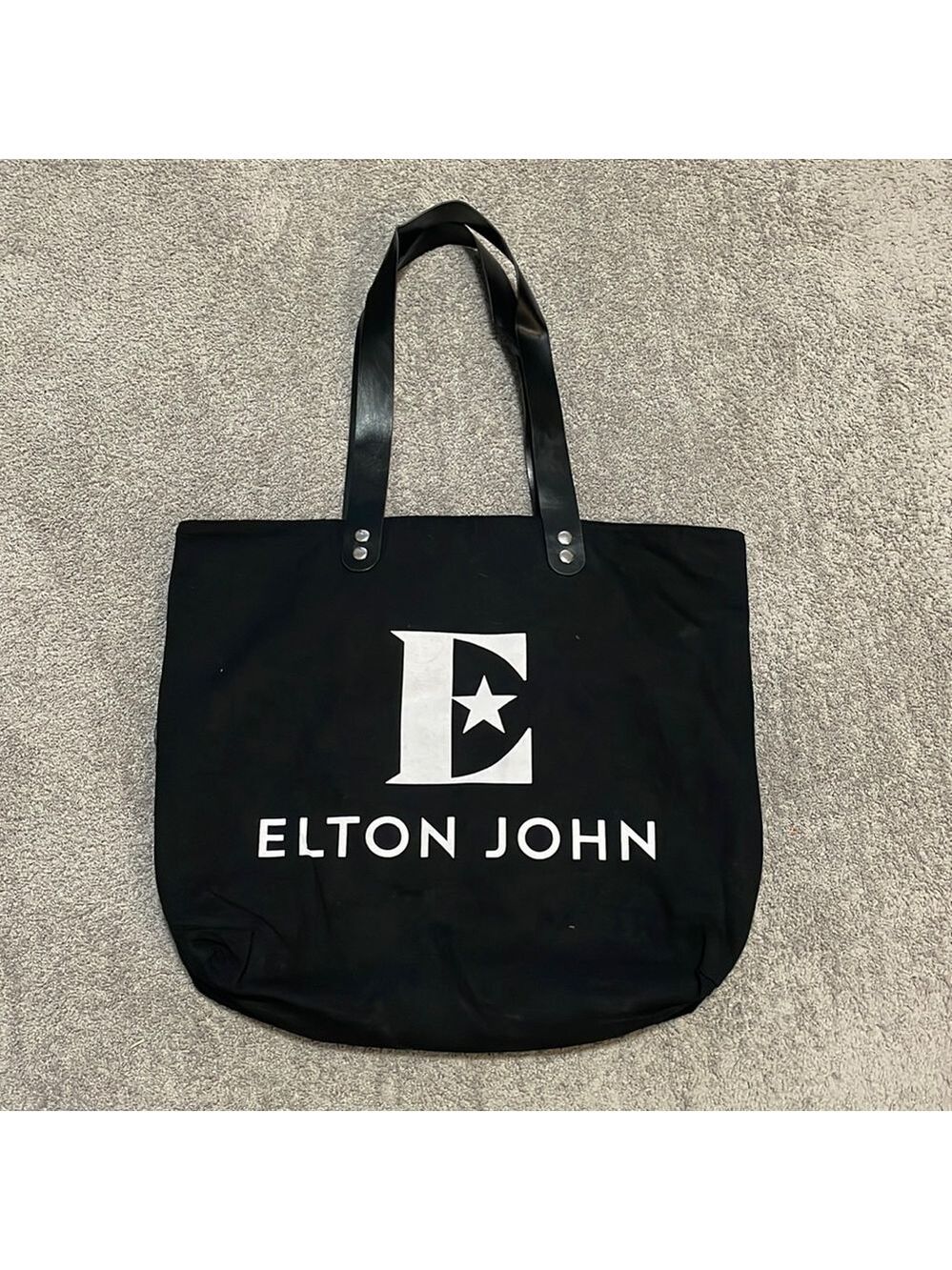 EC Elton John Shopping Tote with Faux Leather Straps